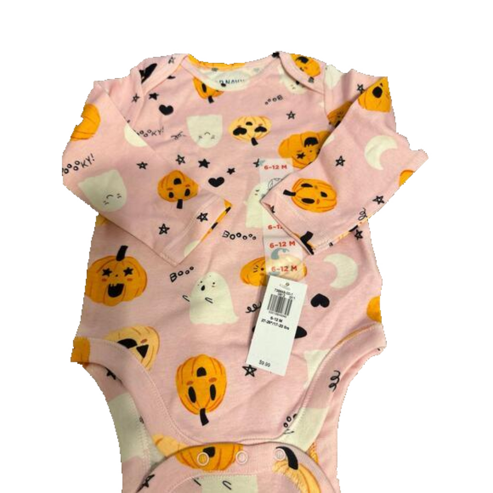 Old navy pink Halloween pumpkins onesie 6-12m